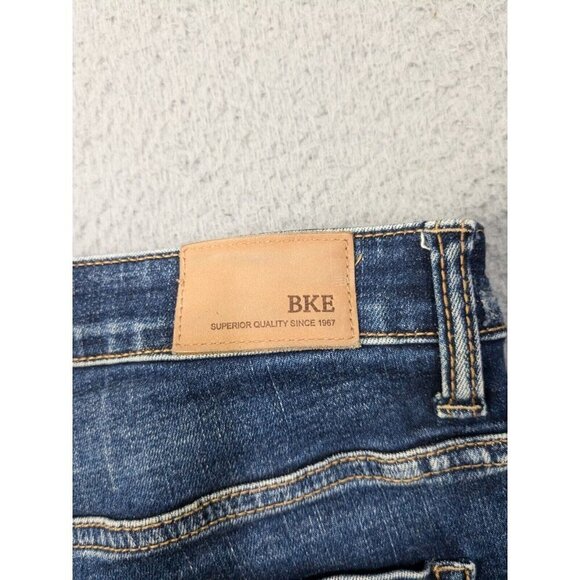 BKE Denim Parker Shorts Womens 27 Bermuda Stretch Jean Jorts Buckle Blue - Picture 16 of 16